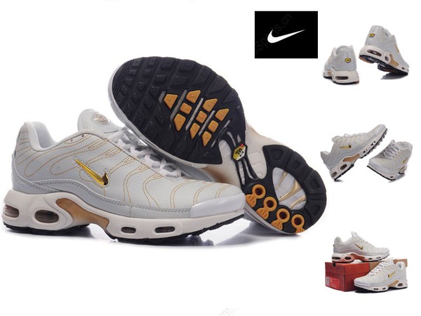 tn requin routes white gold nike air max